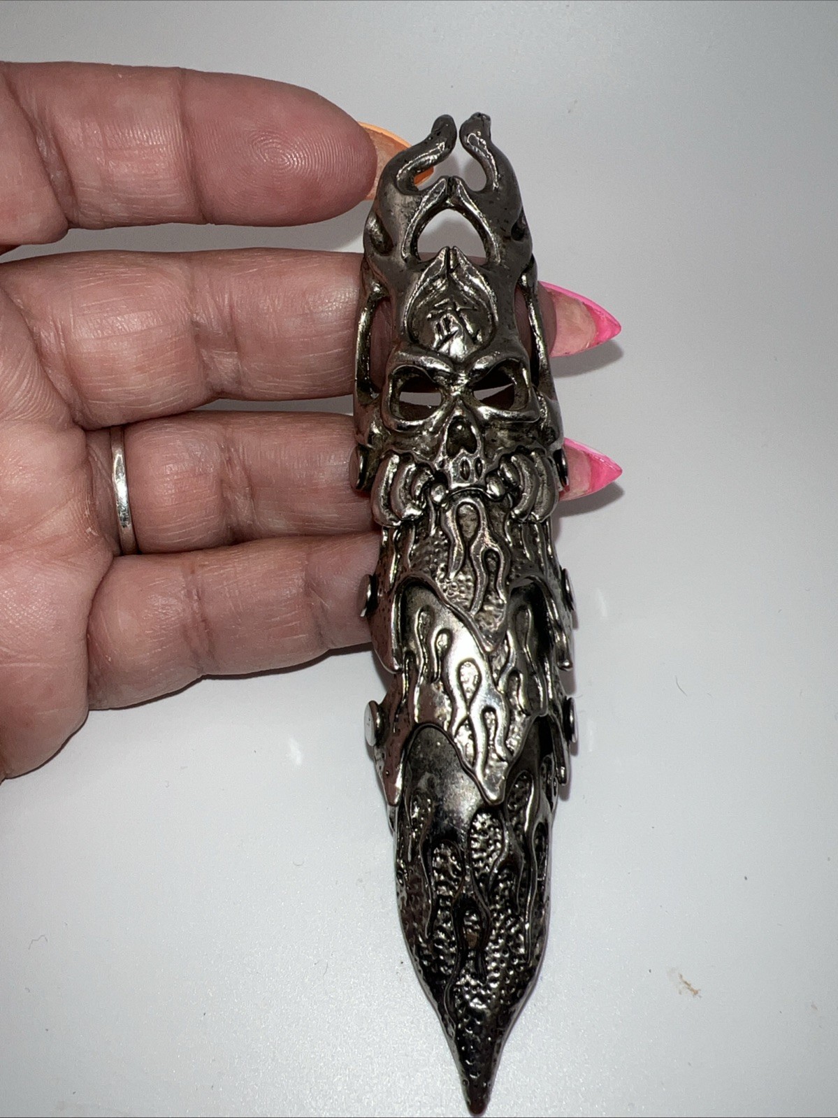 Gothic-style full finger ring Articulated Size 9