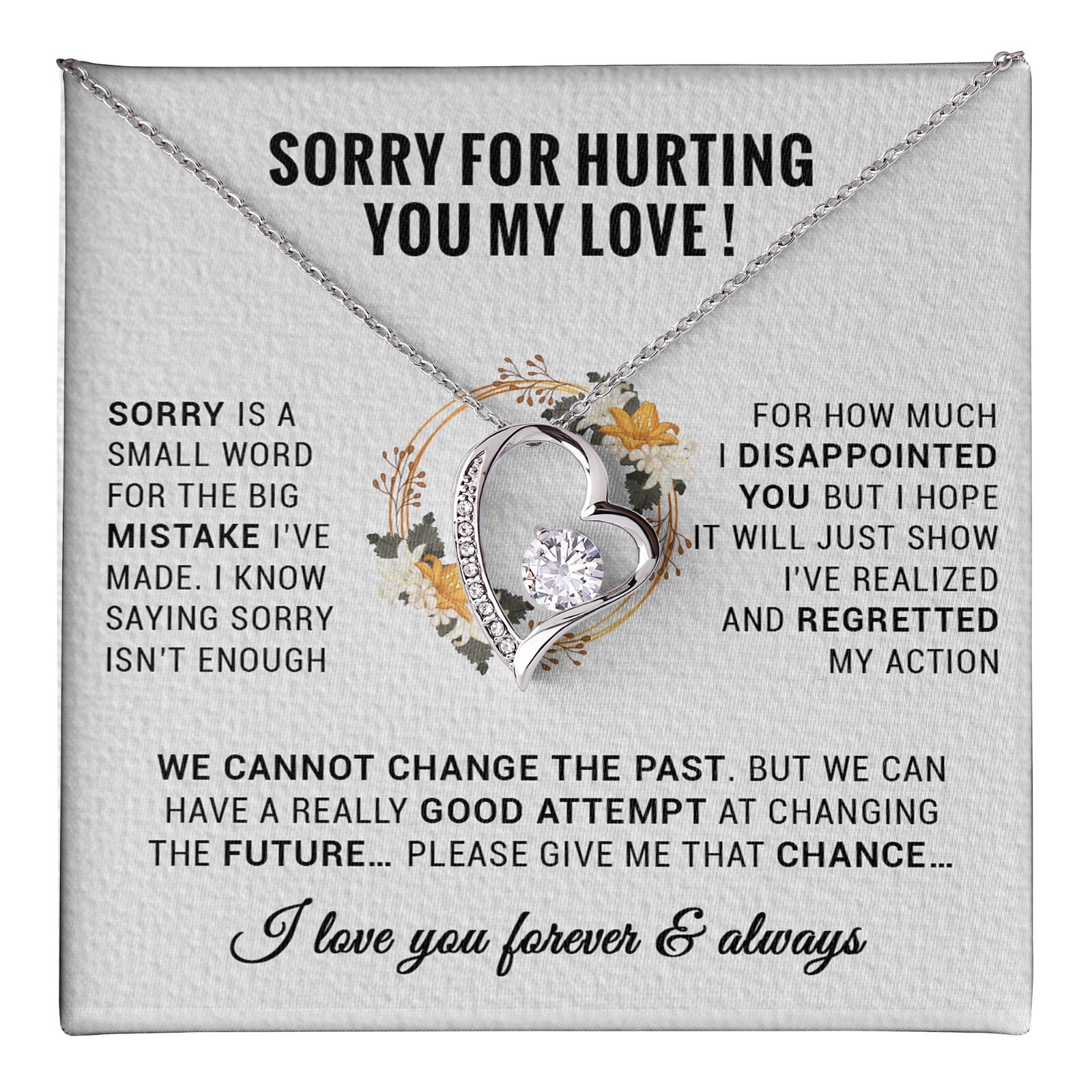 I’m Sorry Necklace Gifts, Apology Gifts For Her, Forgiveness Gift, Wife Gift