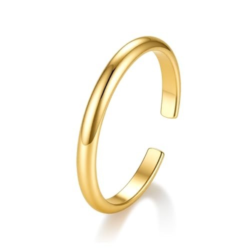 Handcrafted 14K Gold Plated Adjustable Toe Rings – Durable 925 Sterling Silver