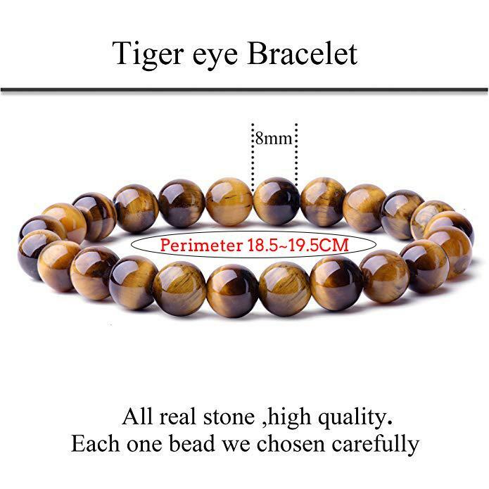 Crystal Gemstone Bead Bracelet Chakra Natural Stone Reiki Healing Anxiety Stress