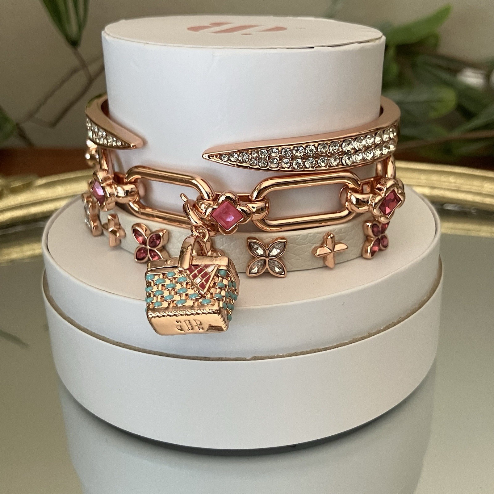 Bomb Party 2026 Summer Stack Market Fresh Remix Charm Bracelet Rose Gold ST40395