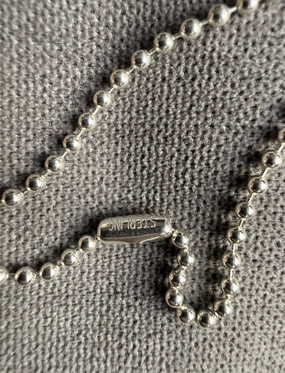 Chrome Hearts 1 Ball Tiny CH Cross Pendant + Ball Chain