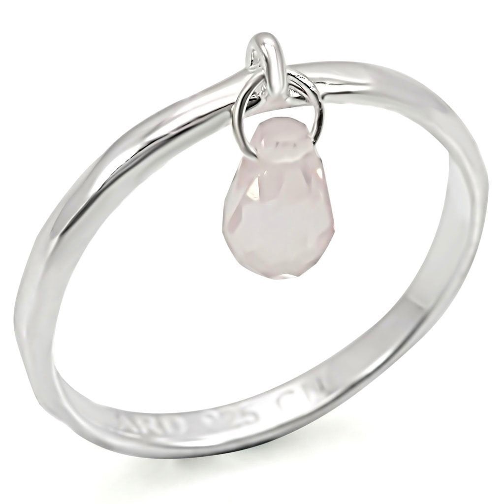 Women’s Ring, Sterling Silver, Dangle Charm, Delicate Ring, Everyday Wear