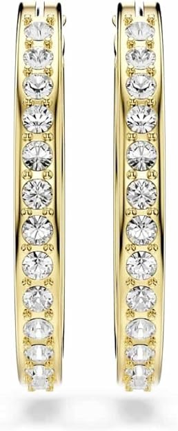 Swarovski Sommerset Hoop Earrings Small White Gold – 5735020 *NEW IN GIFT BOX*