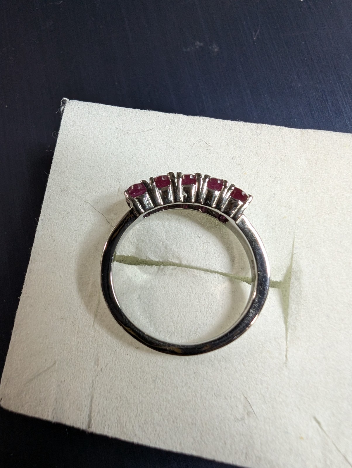 Niassa Ruby 5-5x3mm Stainless Steel size 7 1.75 ctw DAD1163
