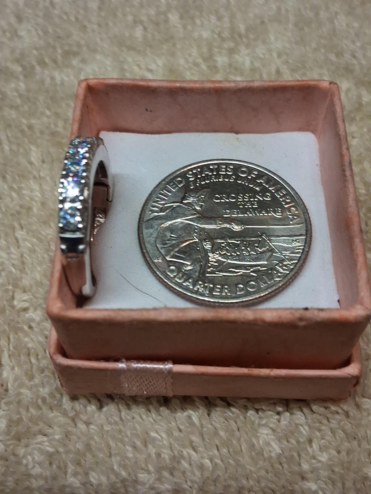 Size 6.0 Rhodium Over Sterling Arthritis Band Ring In Moissanite 1.00 TCW (1085)