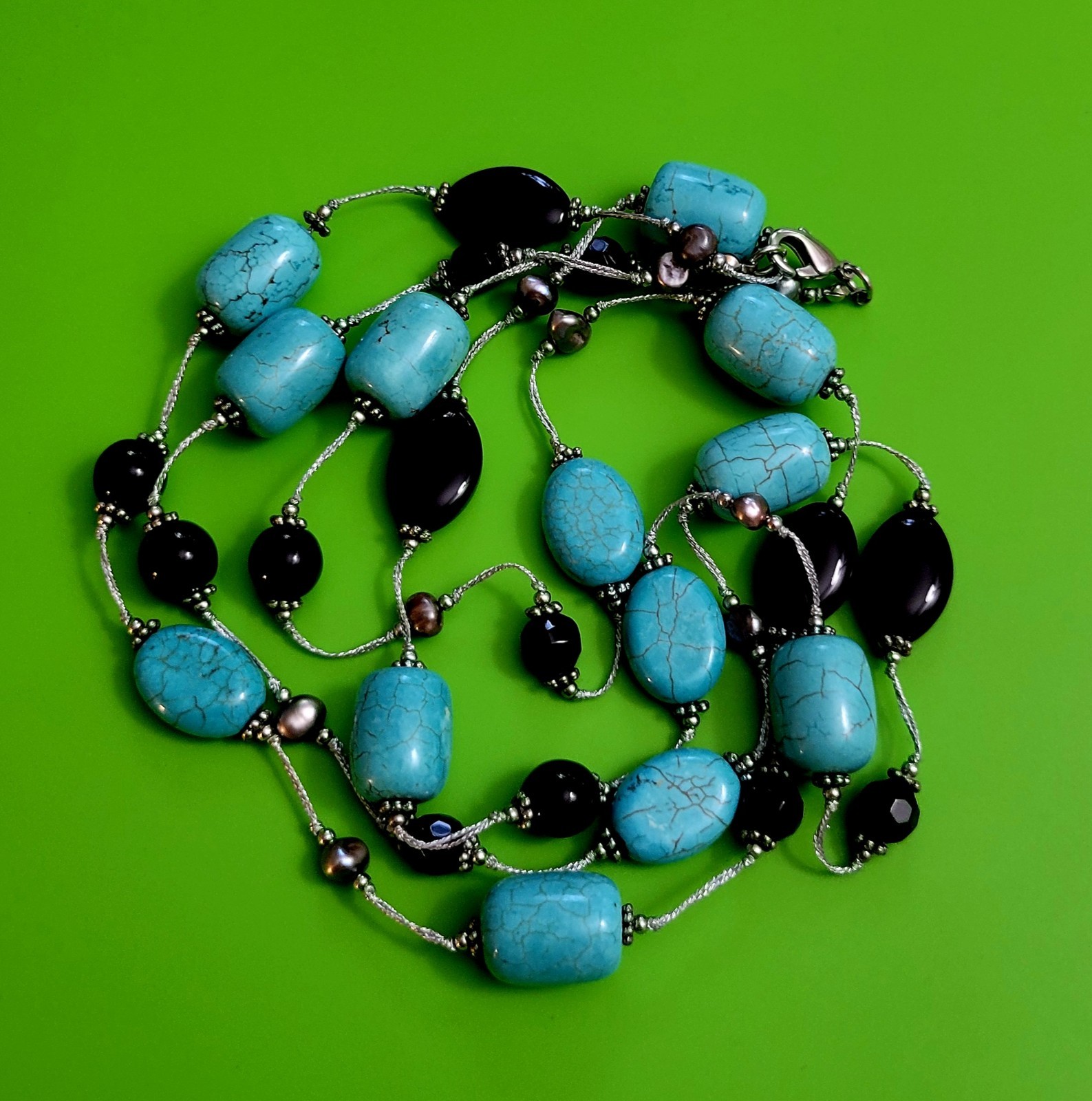 Estate REAL TURQUOISE Vintage Necklace by PARK LANE “Tropics” D-103
