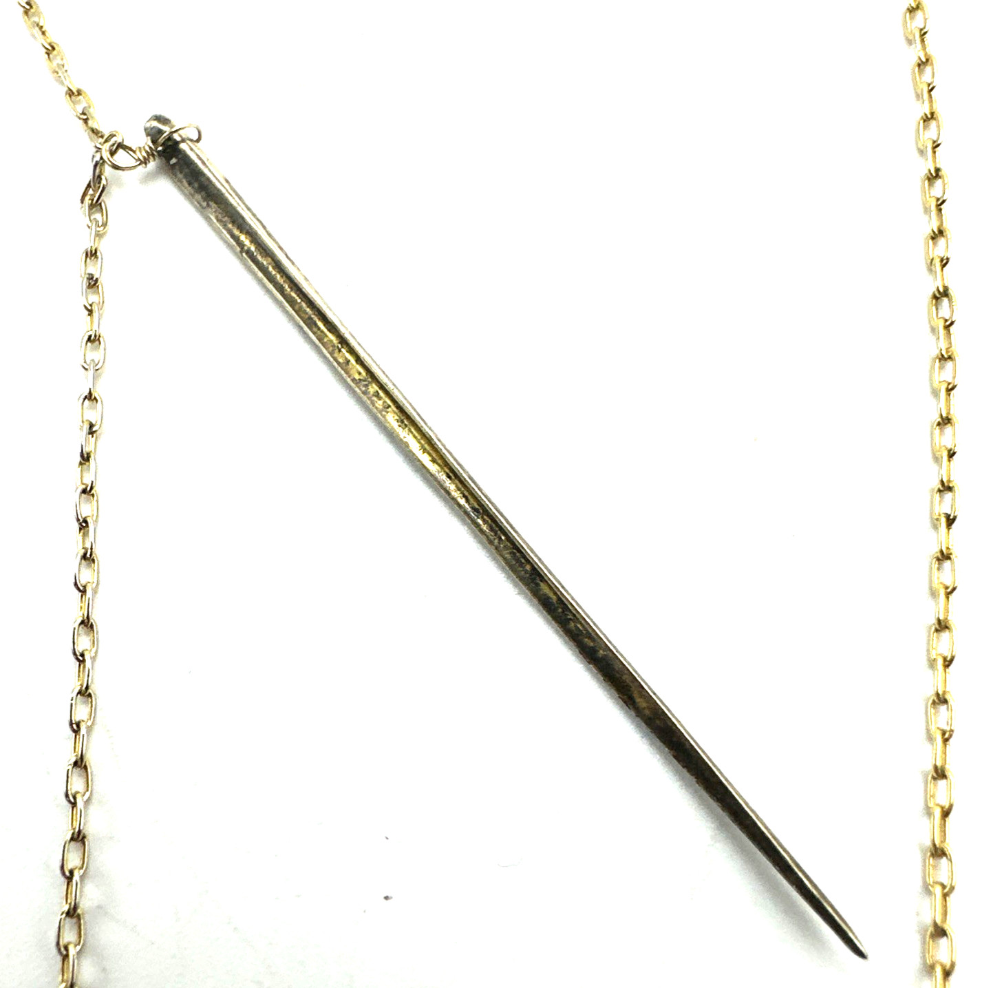 Alexis Bittar Gold Tone Crystal Rhinestone Multiple Spike Pendant Necklace