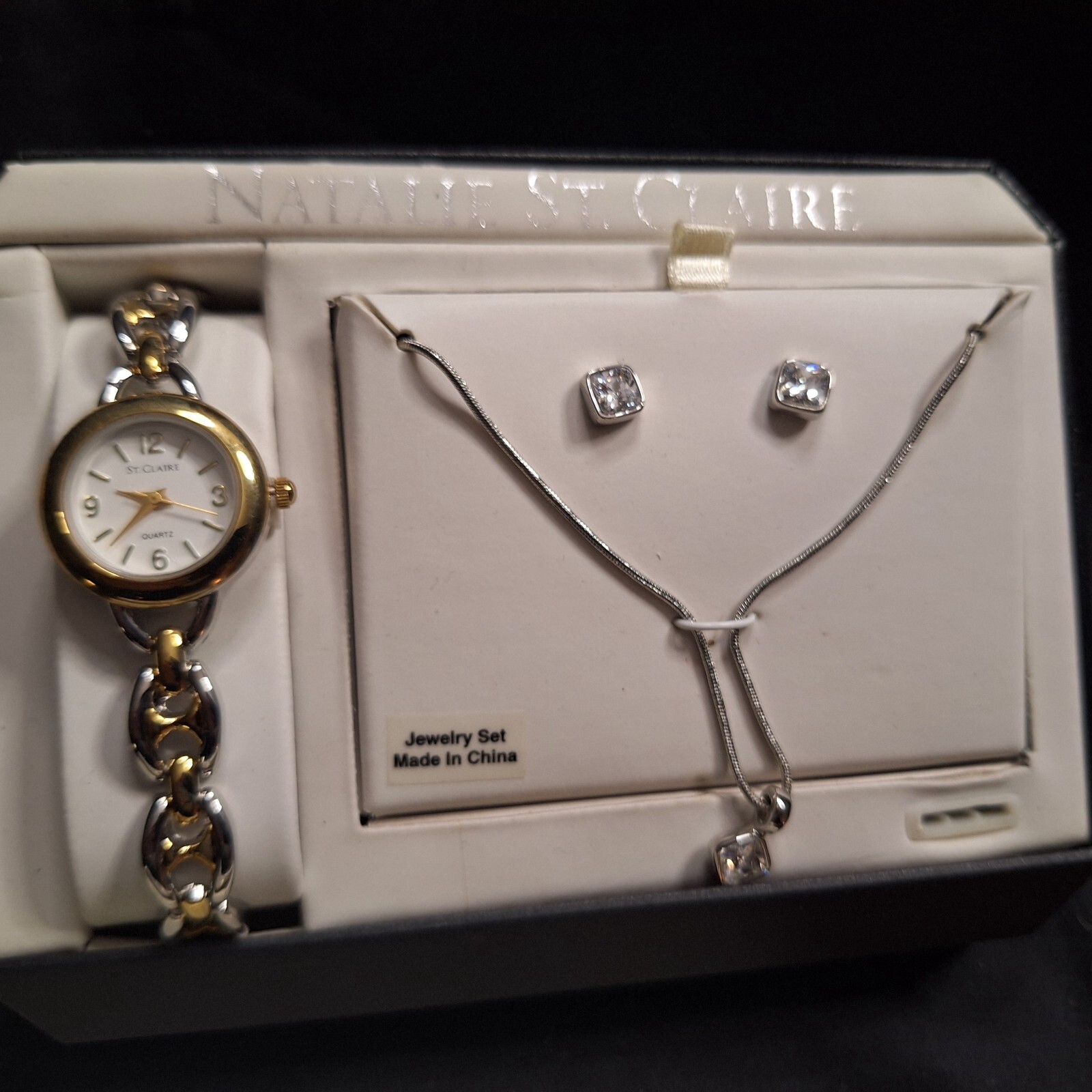 Vtg Natalie St. Claire watch earring necklace sets and other jewelry set