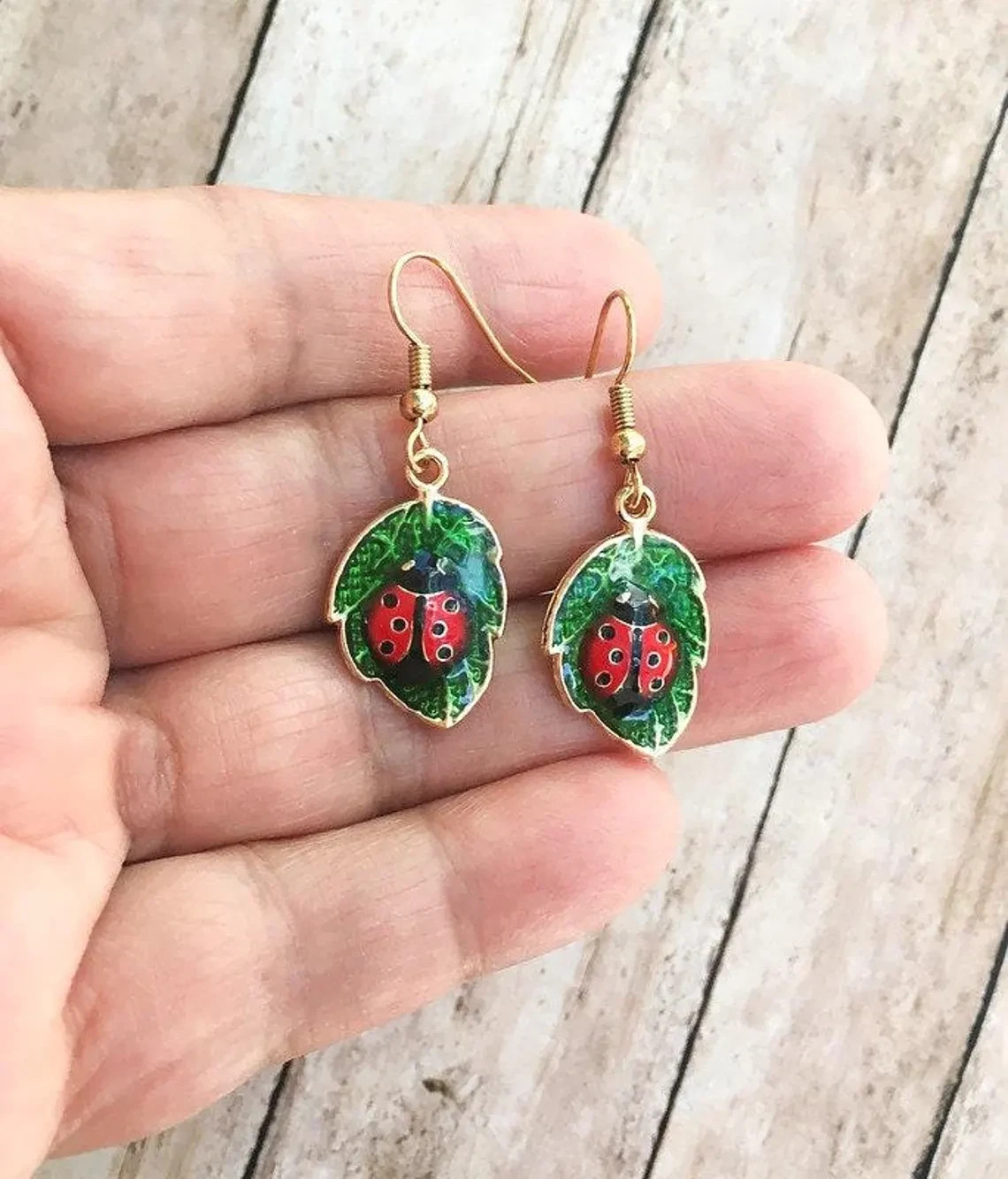 Ladybug earrings Lady red Bug earrings Gift idea for Mom sister girlfriend