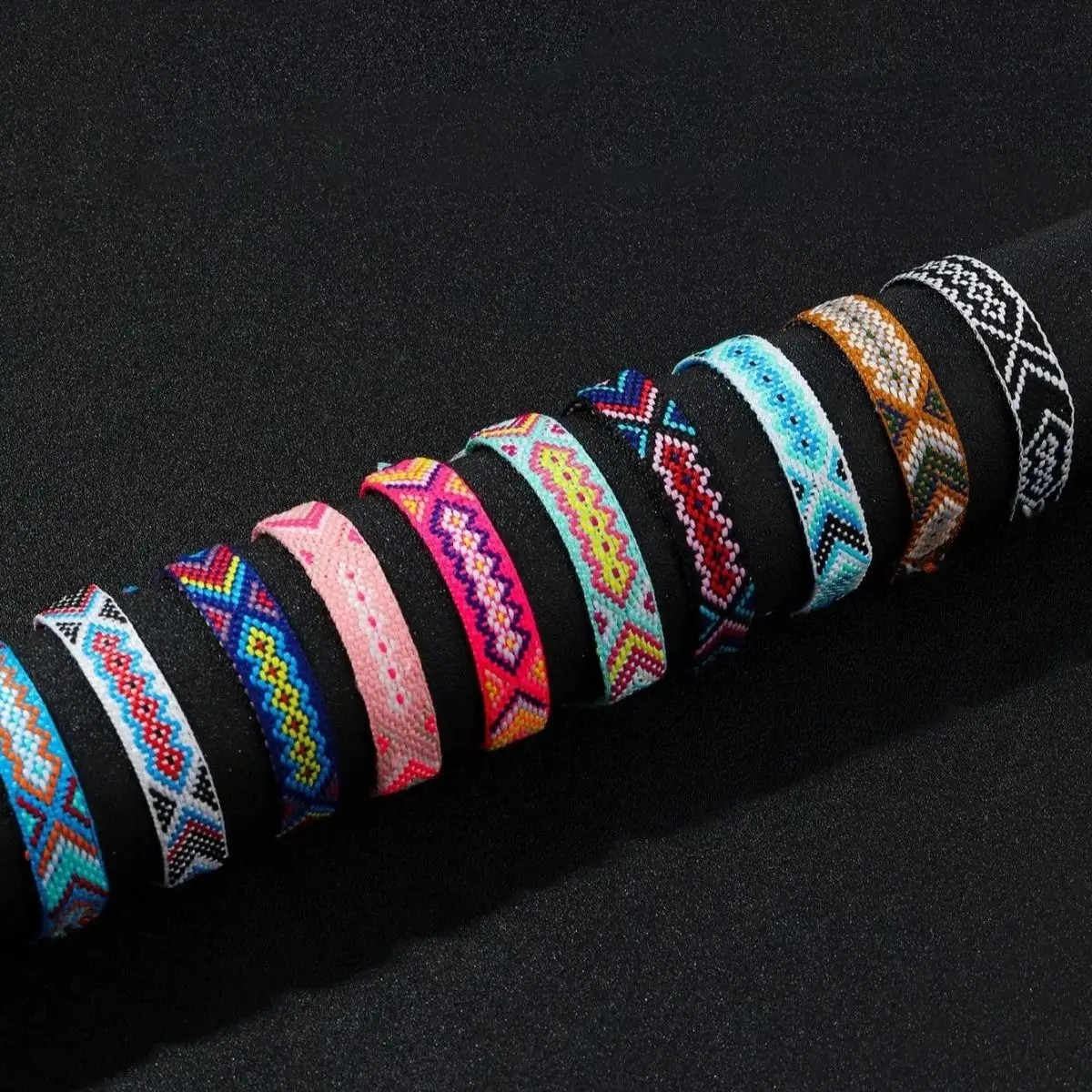 12pcs Bohemian Woven Friendship Bracelets Adjustable String Bracelet Set – NEW