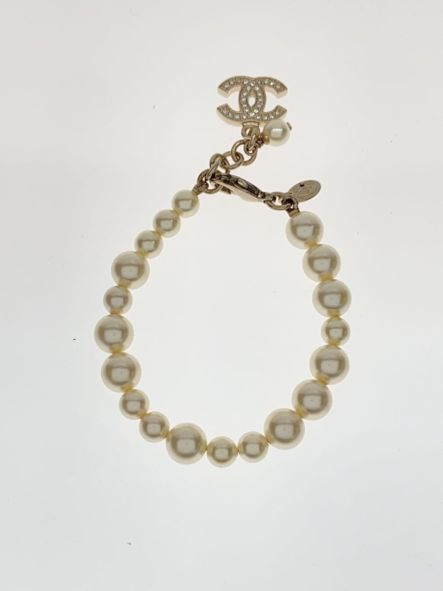 Bracelet Coco Mark Rhinestone Pearl WHT Women’s Used