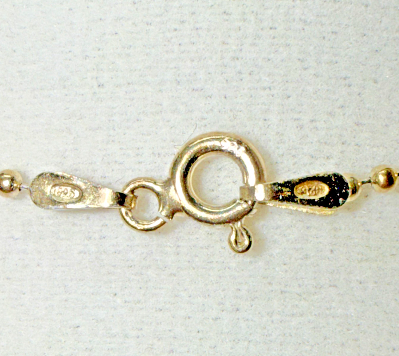 Vintage Italian 925 Sterling Silver Gold Vermeil Family Birthstone Necklace