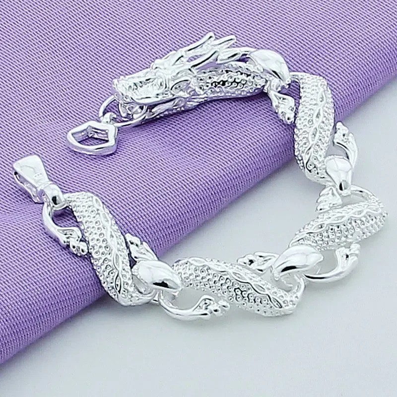 URMYLADY 925 Sterling Silver Dragonfly Chain Bracelet For Women Fashion Jewelry