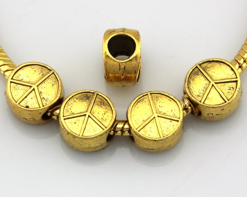 Wholesale Antique Gold Plated Mix Beads Fit Charm Bracelet Choose Quantity JH04