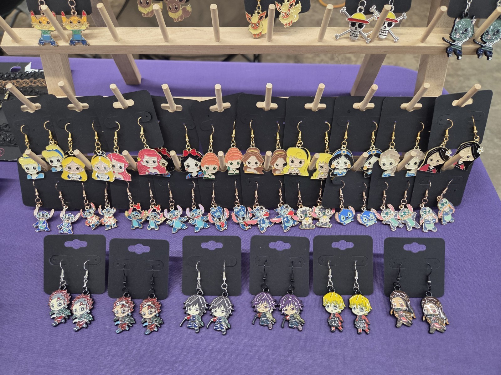 Handcrafted Anime/Disney/Pokémon Hypoallergenic Earings – 3 For $20