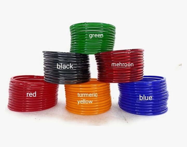 12 Pieces Plain Glass Bangles for all occasion
