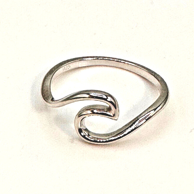 STERLING SILVER WAVE RINGS! GREAT PRICE! FREE SHIPPING!!
