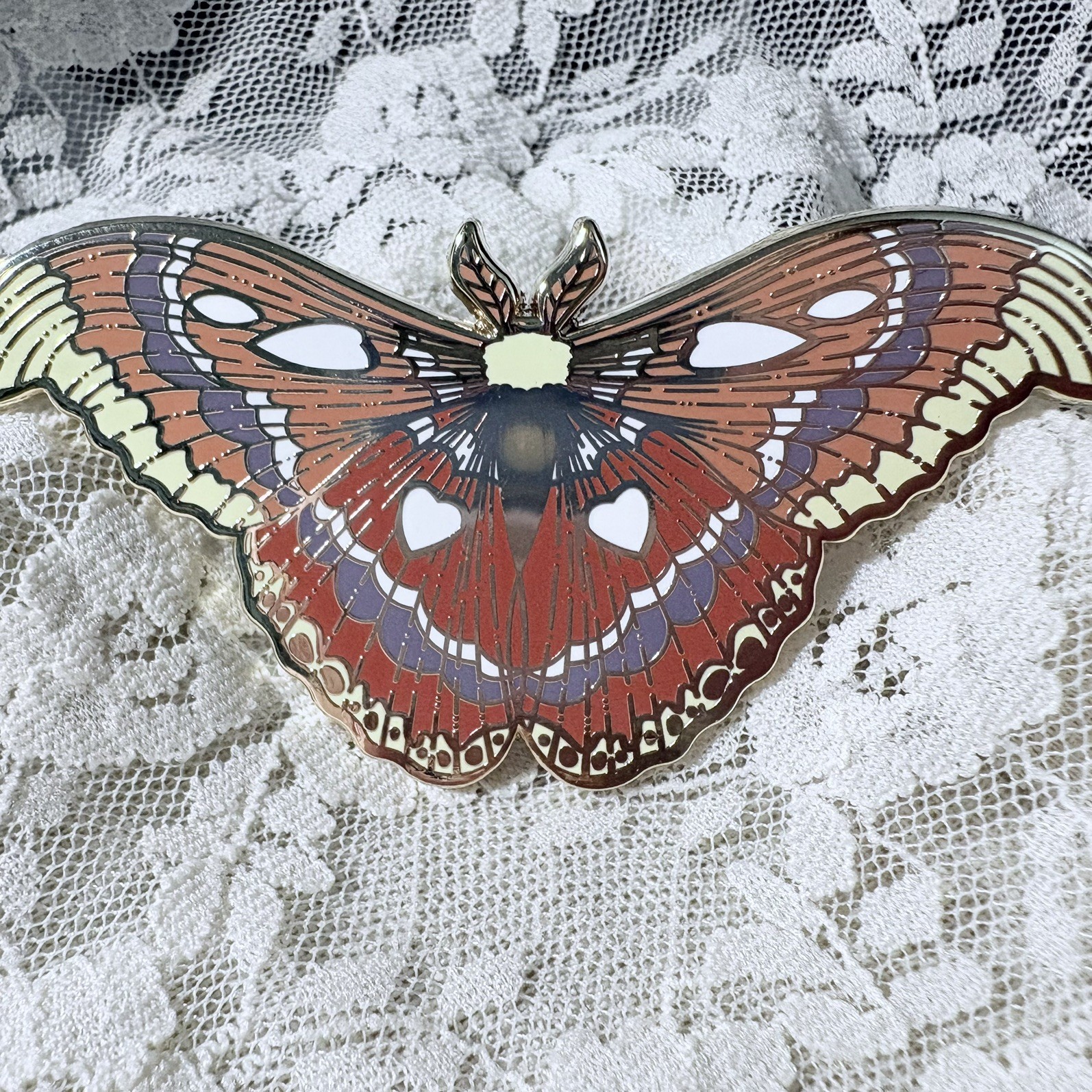 Atlas Moth Enamel Pin | Attacus atlas |Pin Collector Gift