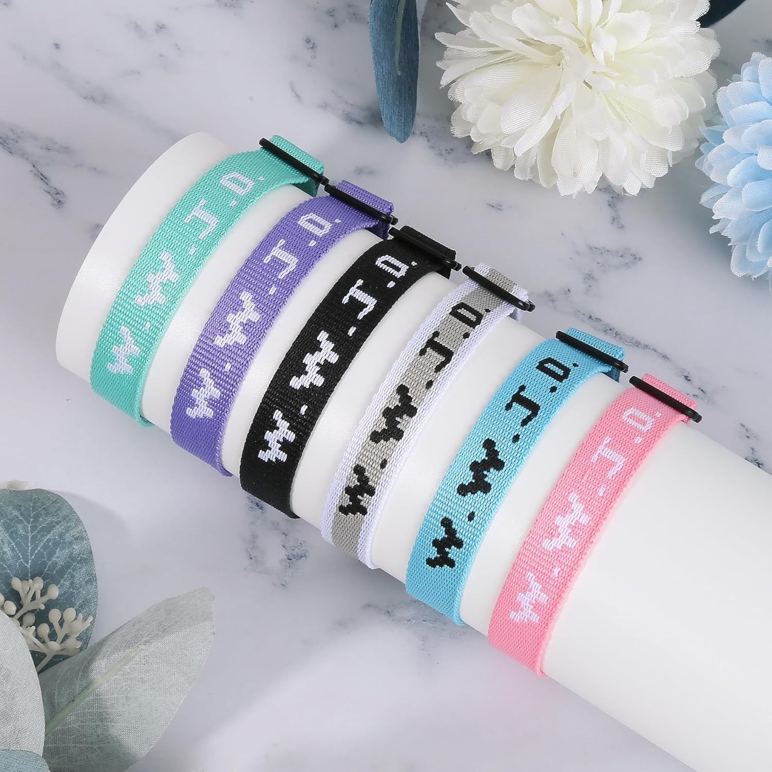 Durable 6PCS WWJD Bracelets – Lightweight Christian Wristbands, Perfect Gift Set