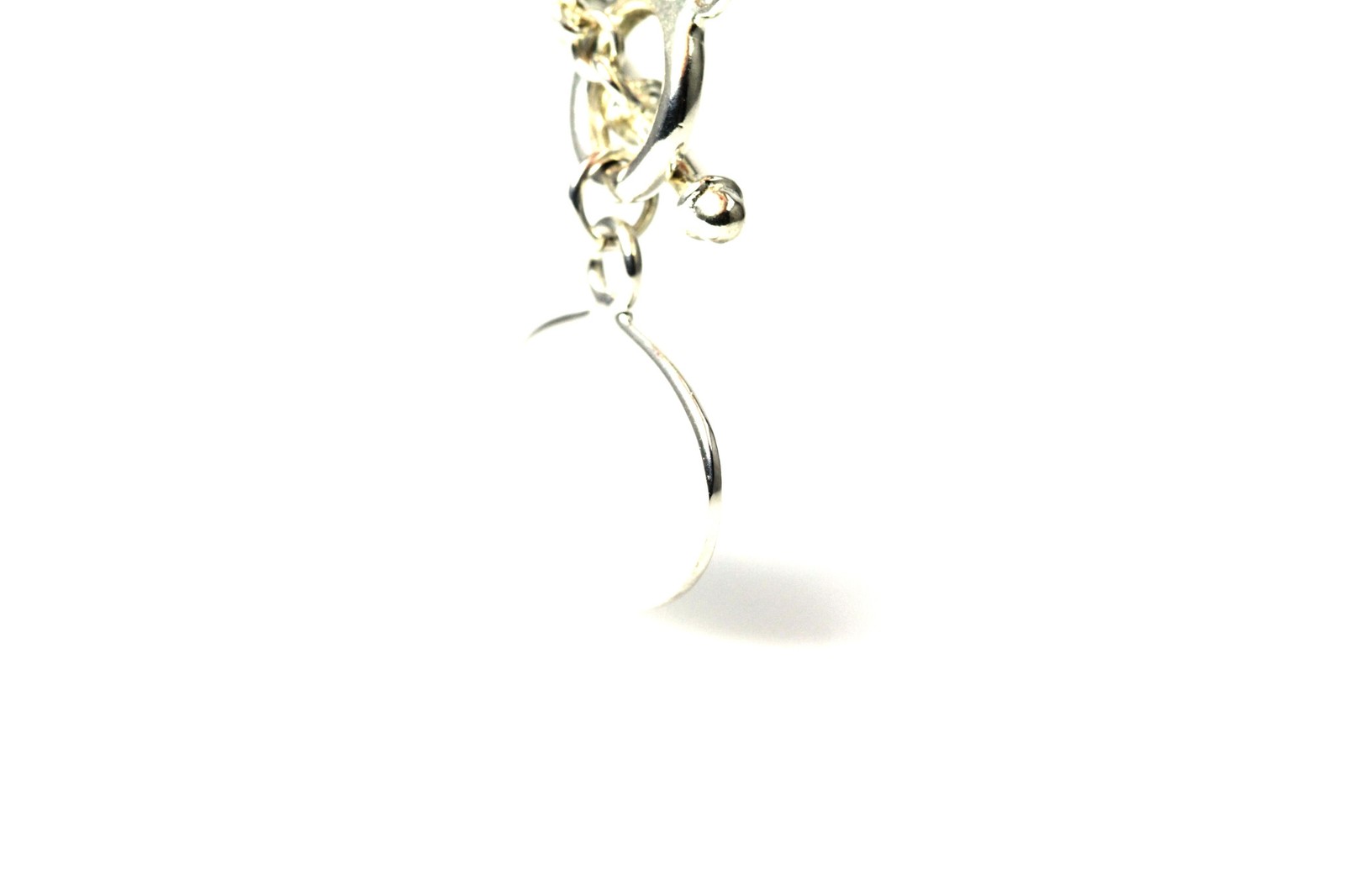 925 Sterling Silver 2mm Link Chain with Engraveable Pendant 9.3g (NEC2434)