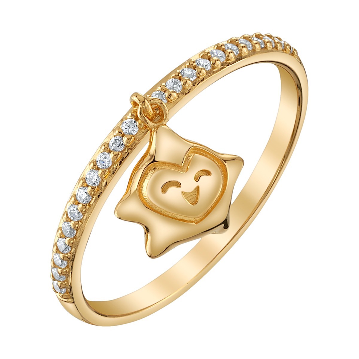Disney X RockLove NEW ‘Wish’ Star Ring – Yellow Gold Plated Silver – Size 7