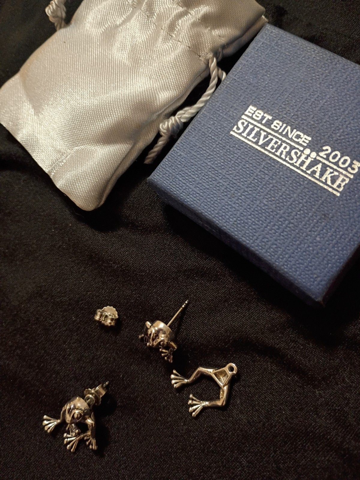SilverShake Sterling silver Frog Earrings
