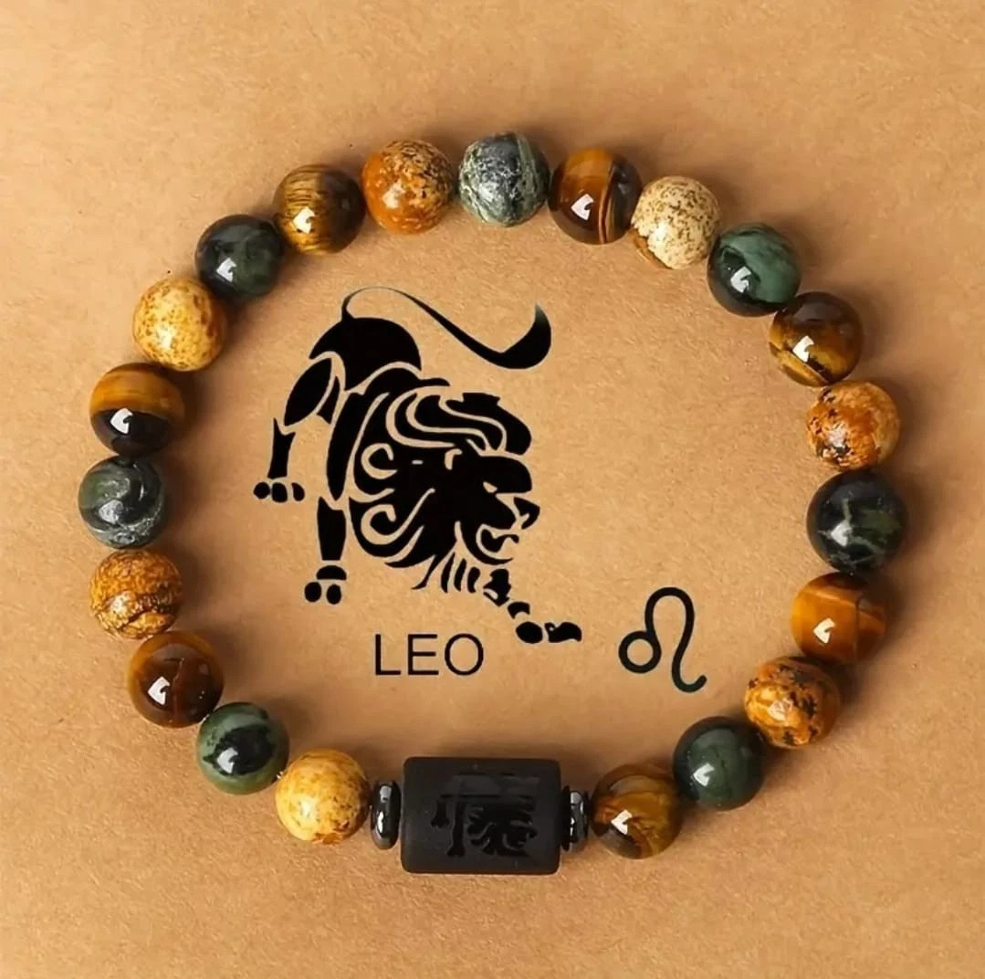 Zodiac Sign Bracelet – Handmade Triple Protection – 12 Constellations Gift