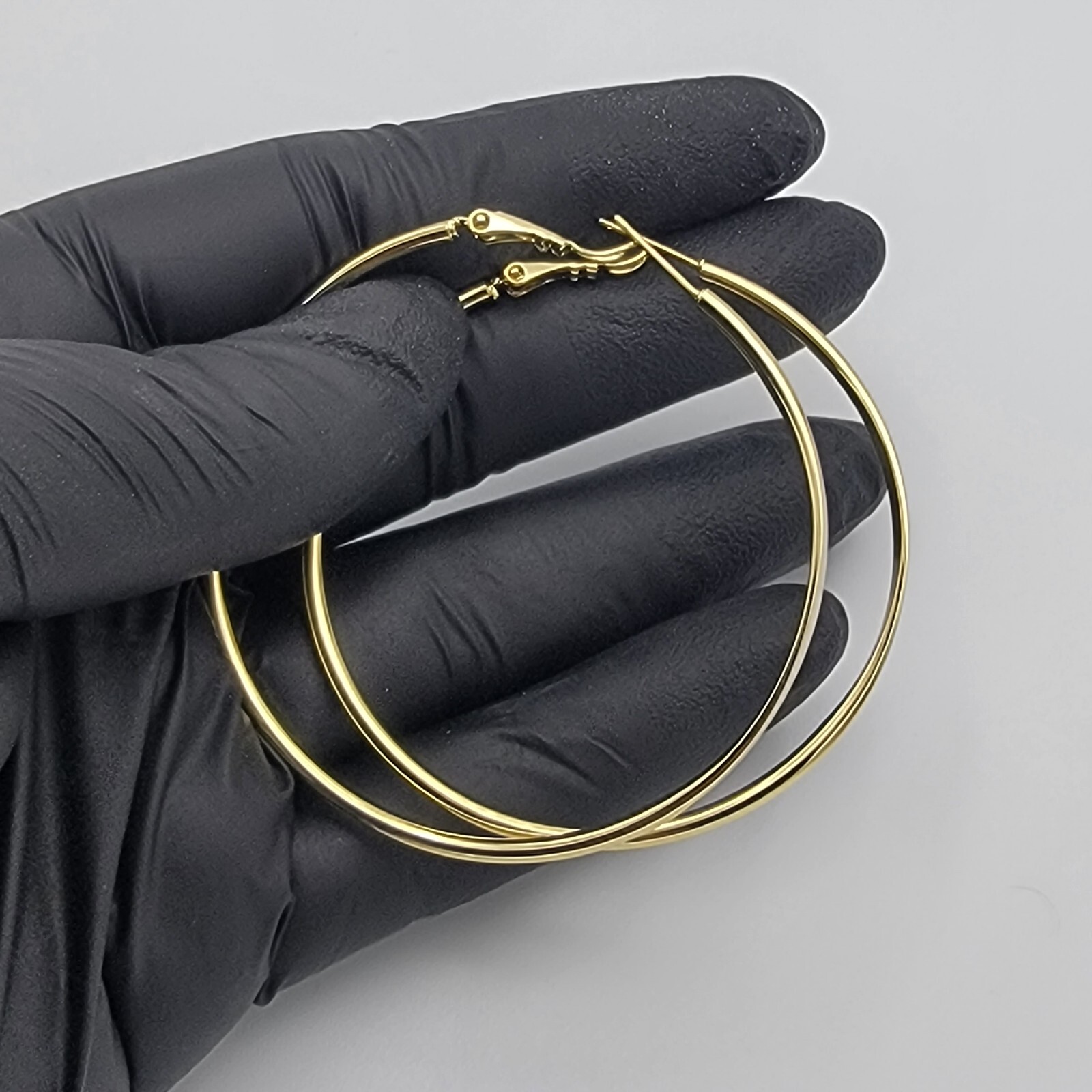 Women’s Jewelry 14k Gold Plated Fashion Hoop Earrings. Coquetas Oro Laminado