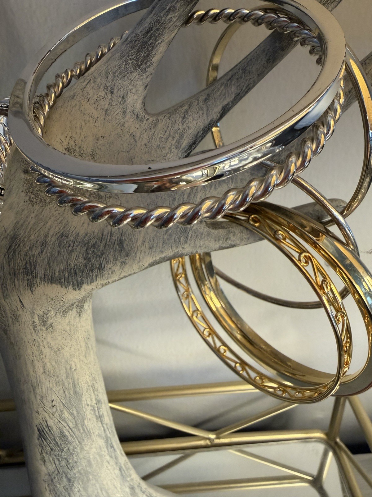 Jewelry Bangle Bracelets Set Of 7 Gold & Silver Costume Classic All Occasion