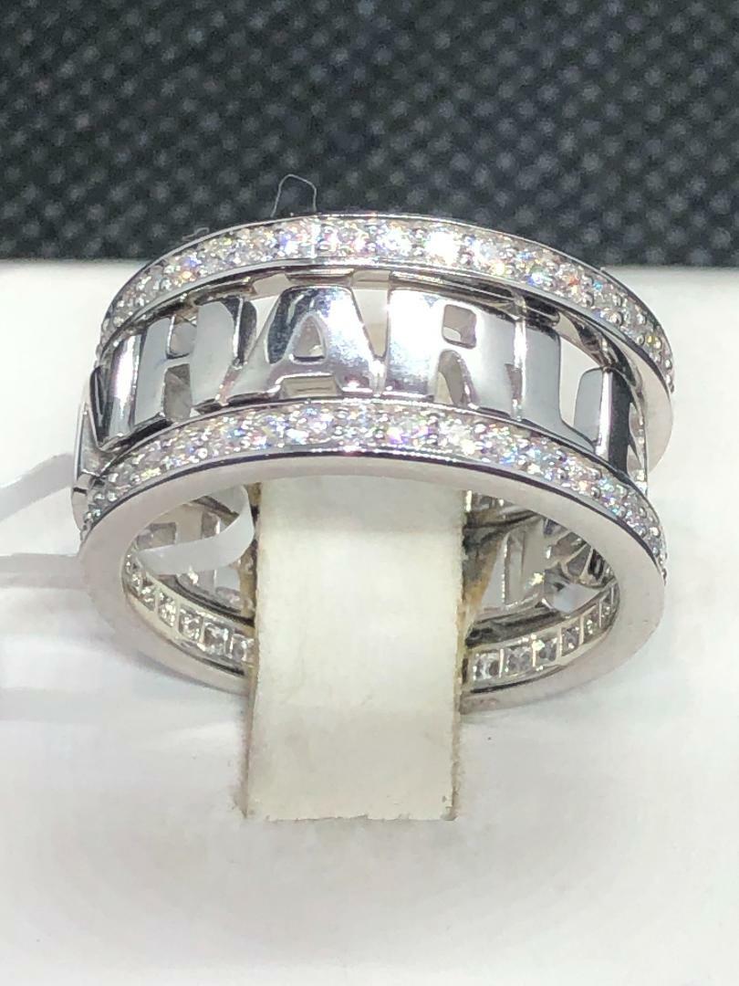 Harley-Davidson® 3 Ring Bling Stacking H-D Script Rings Silver 179 HDR0294