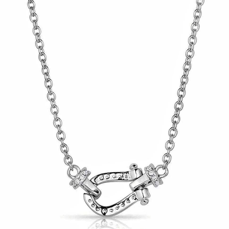 Montana Silversmiths Ride In Style CZ Equestrian Necklace Retail $55 – NEW!
