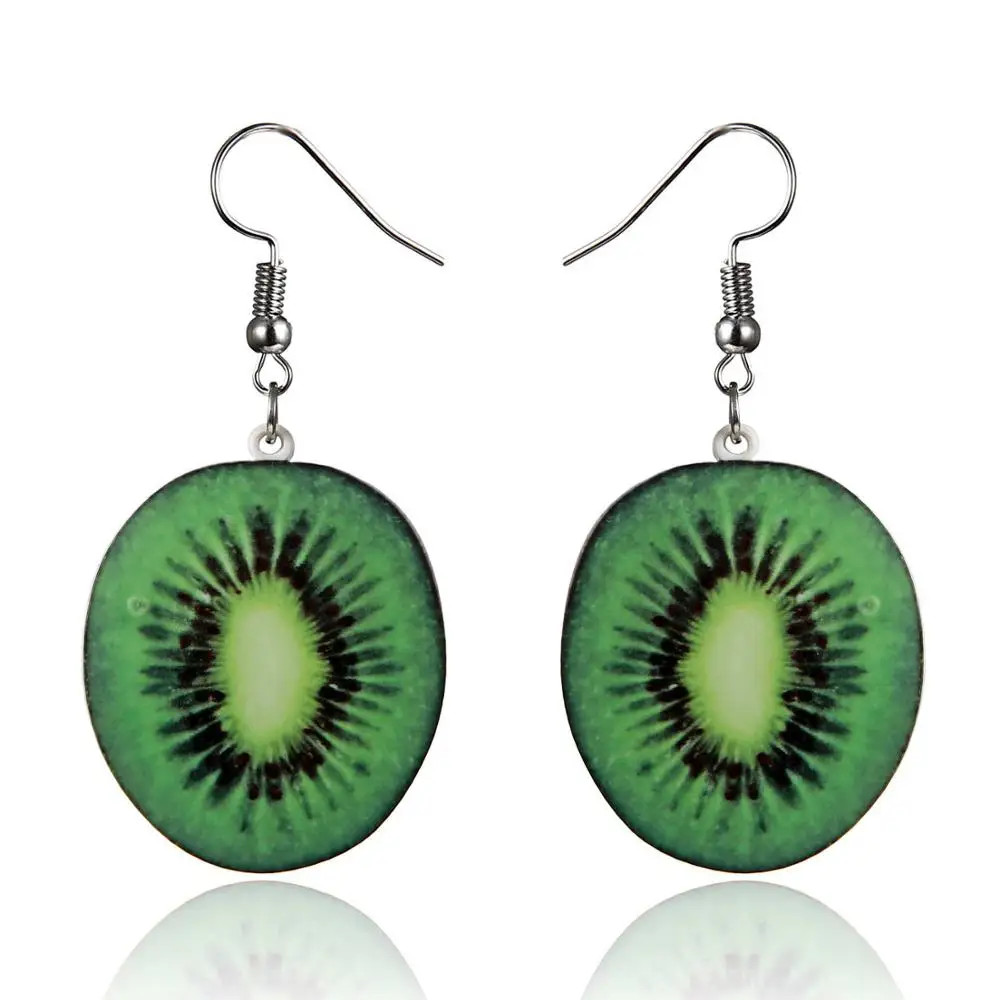Fruit Dangle Earrings Strawberry Watermelon Tomato Kiwi Orange Acrylic Jewelry