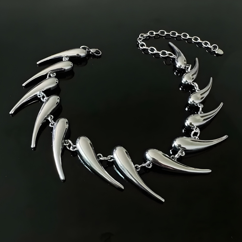 Spine Necklace Rave Punk Gothic Chain Jewellery Y2K
