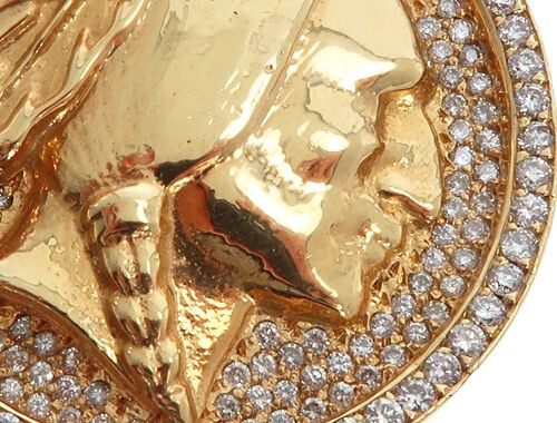 0.40ct Simulated diamond American Indian Head men Pendant 925 Silver free gift