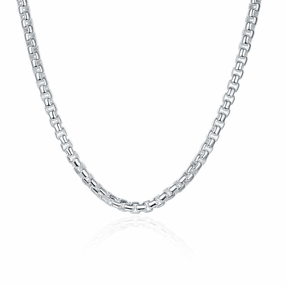 20″ Mens Womens 925 Sterling Silver 6mm Smooth Round Box Link Chain Necklace