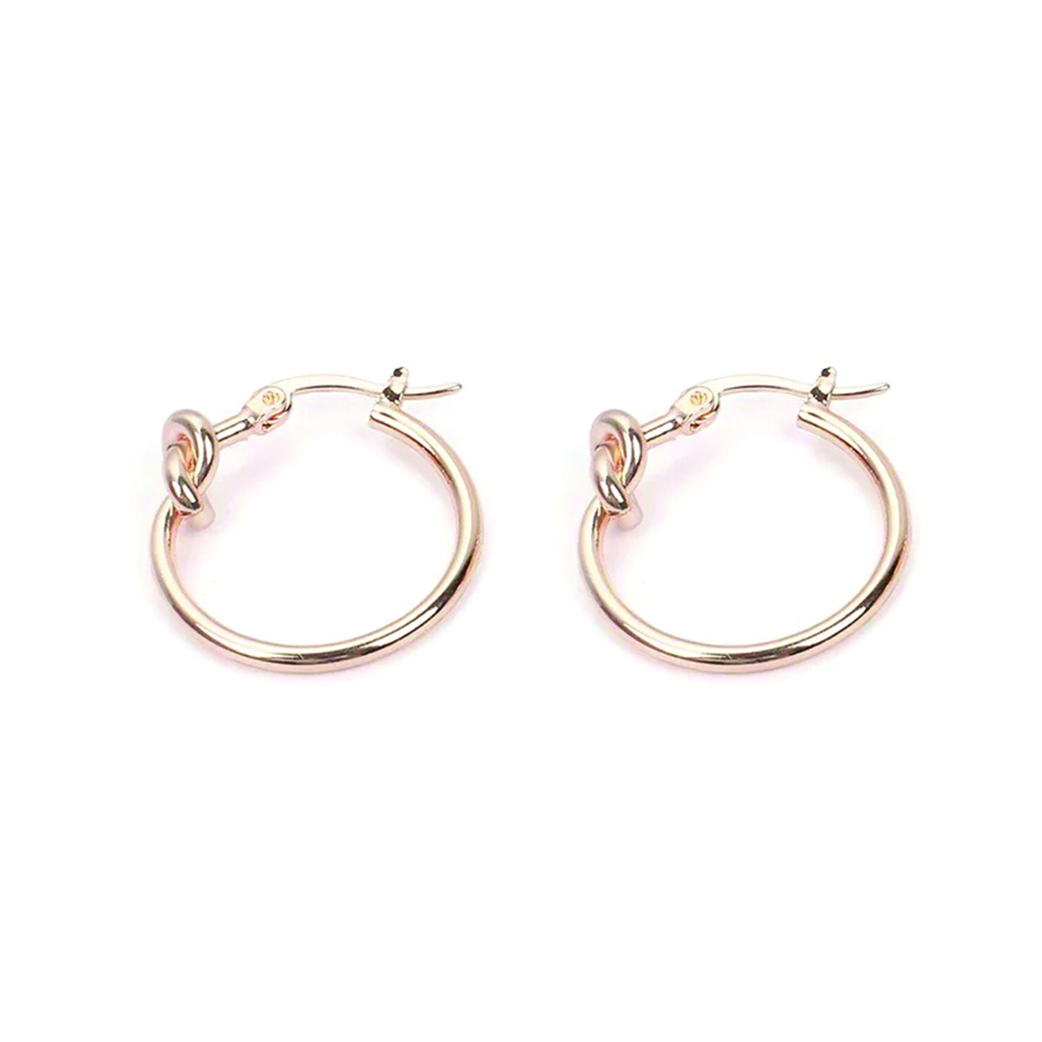 Small Hoop Earrings with Knot on the Circle Earrings 0.8*0.8 INCH Ear Hoop