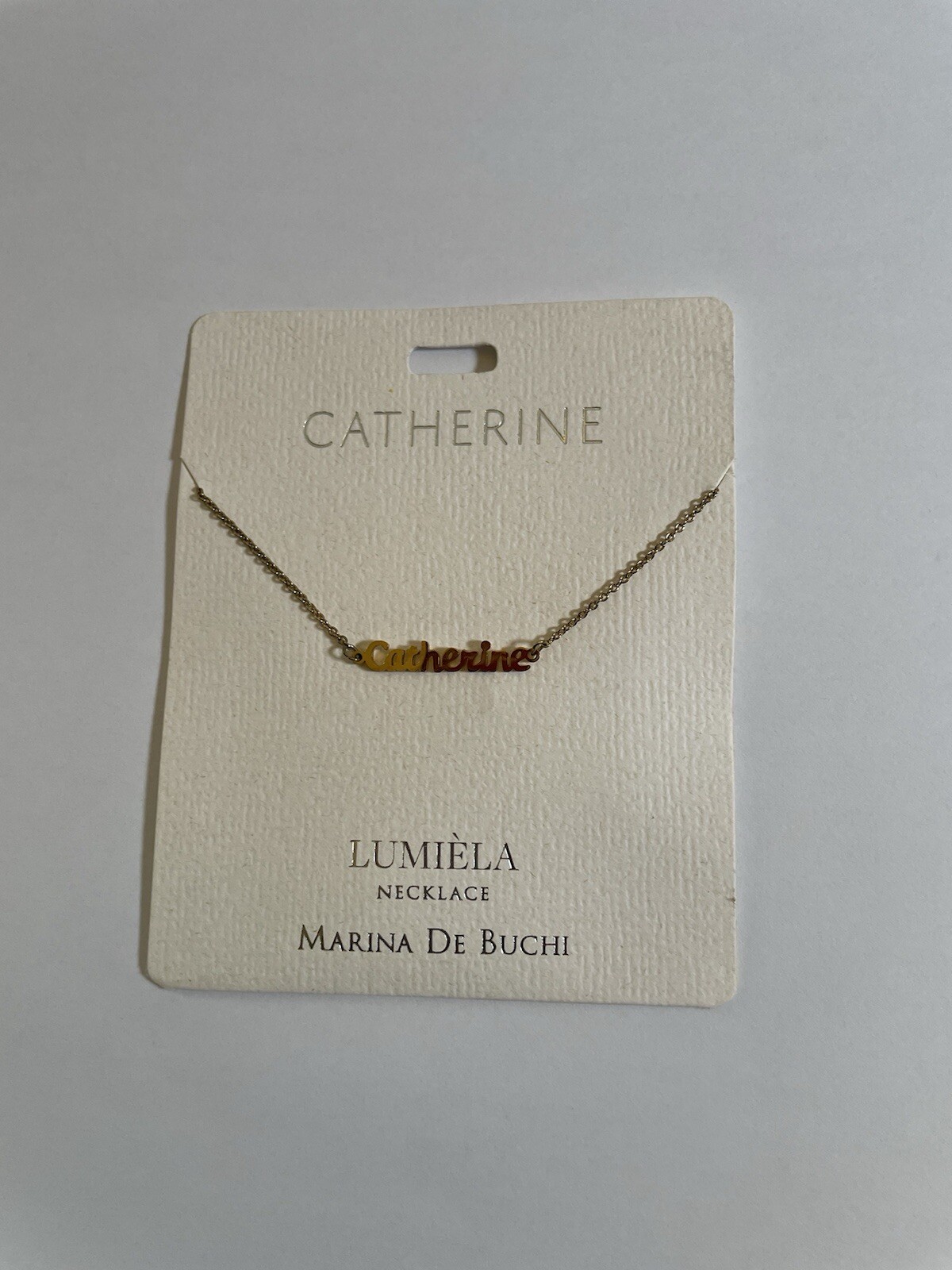 “CATHERINE” Necklace Gold Color 15”-20” Nickel Free Marina De Buchi NEW