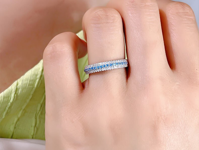 Neon Paraiba Artificial Tourmaline Ring, 18K Gold Vermeil, Stackable & Chic Gift
