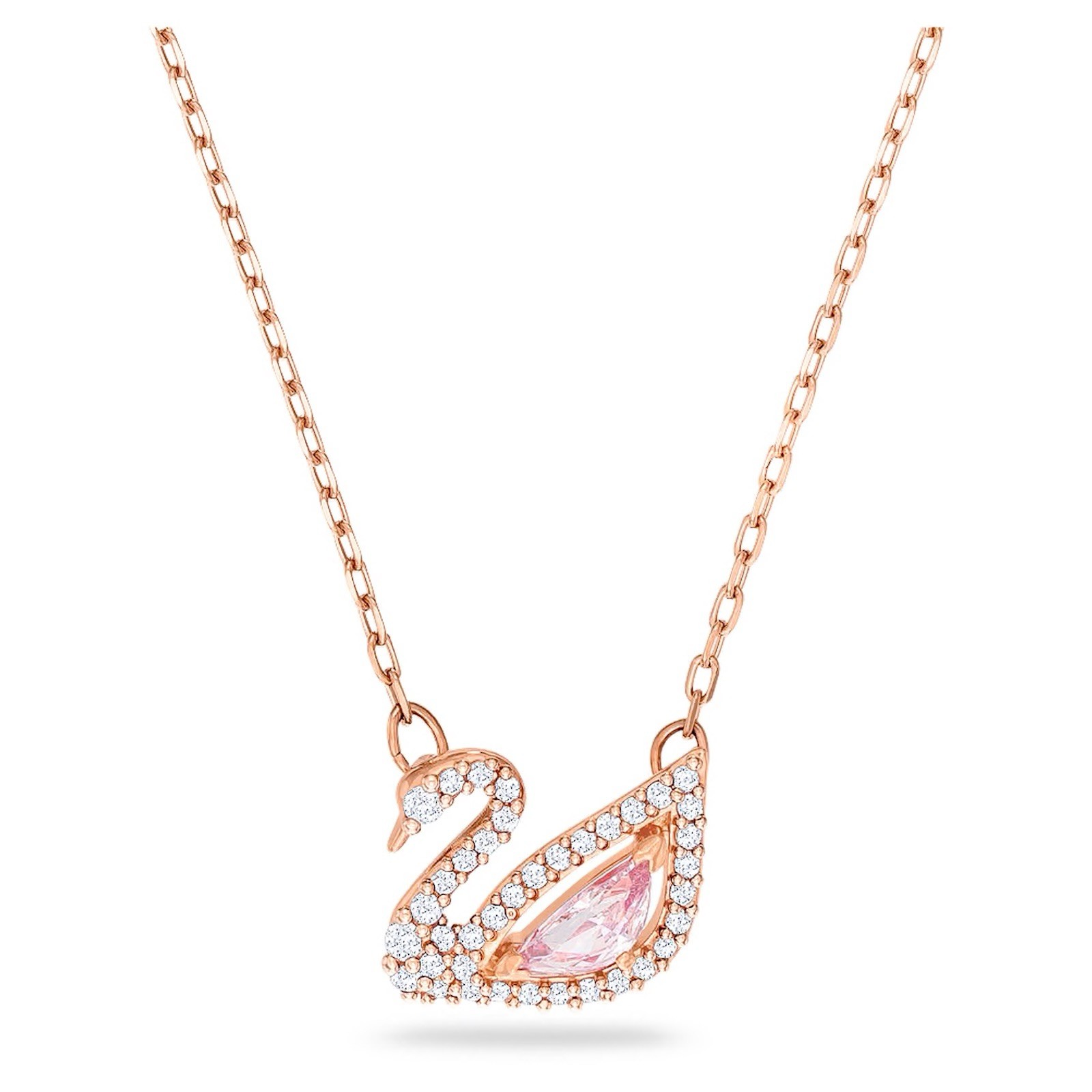 Swarovski Swan Necklace, Swan, Pink, Rose Gold-Tone Plated 5469989
