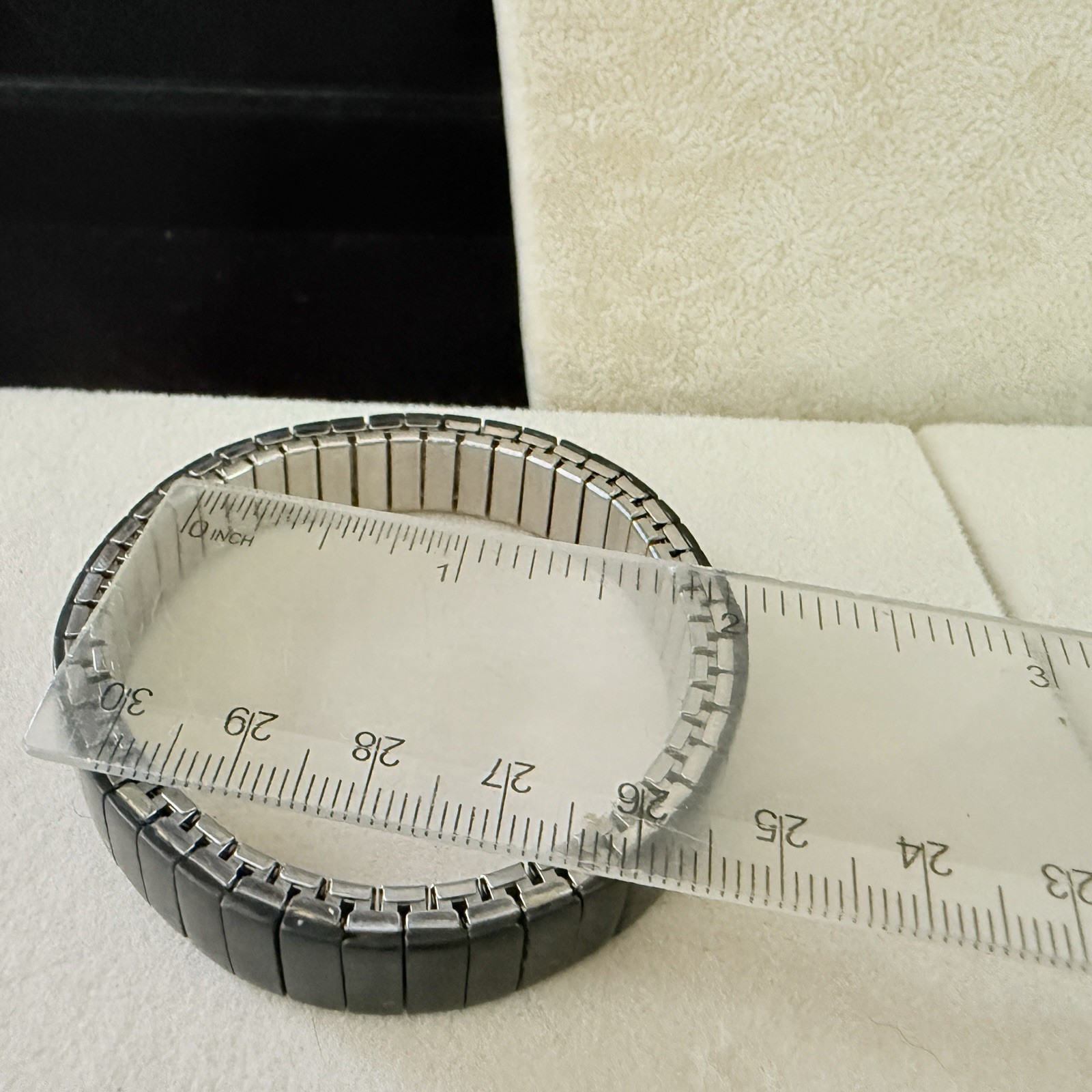 STUNNING TOUS BLACK ONYX & STEEL EXPANSION STRETCH BRACELET-179