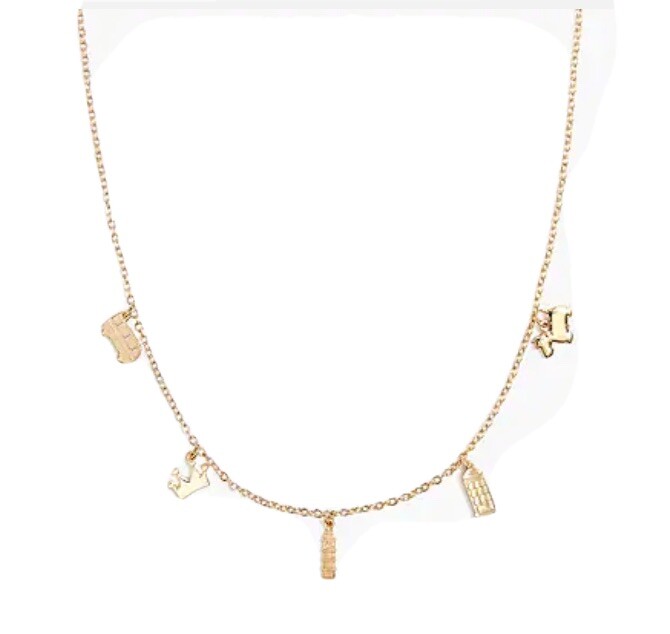 J Crew Girls’ London Charm Necklace Gold metallic