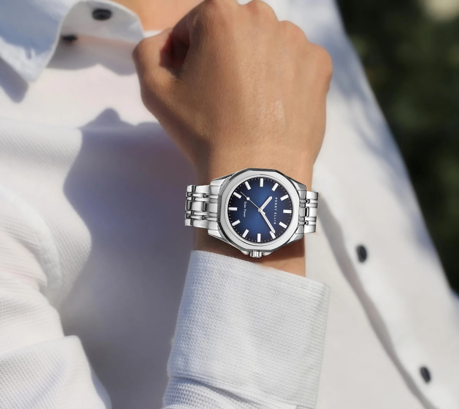 Perry Ellis Solar Powered Mens Watch | Round | 42 MM