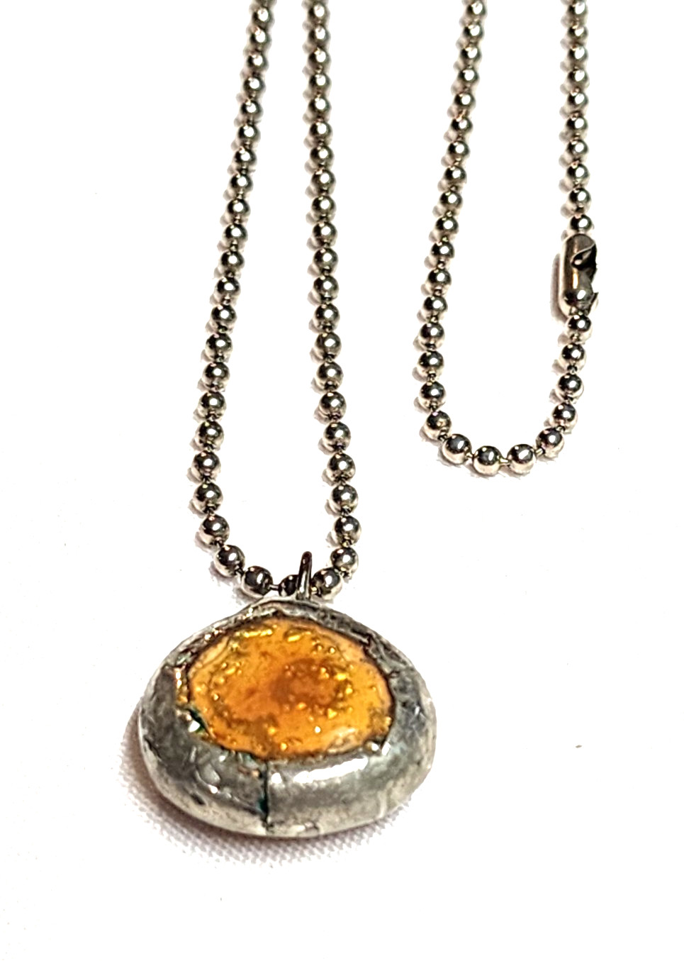 Vintage Believe Necklace Letter Printed Glass Dome Round Pendant Artisan 20″