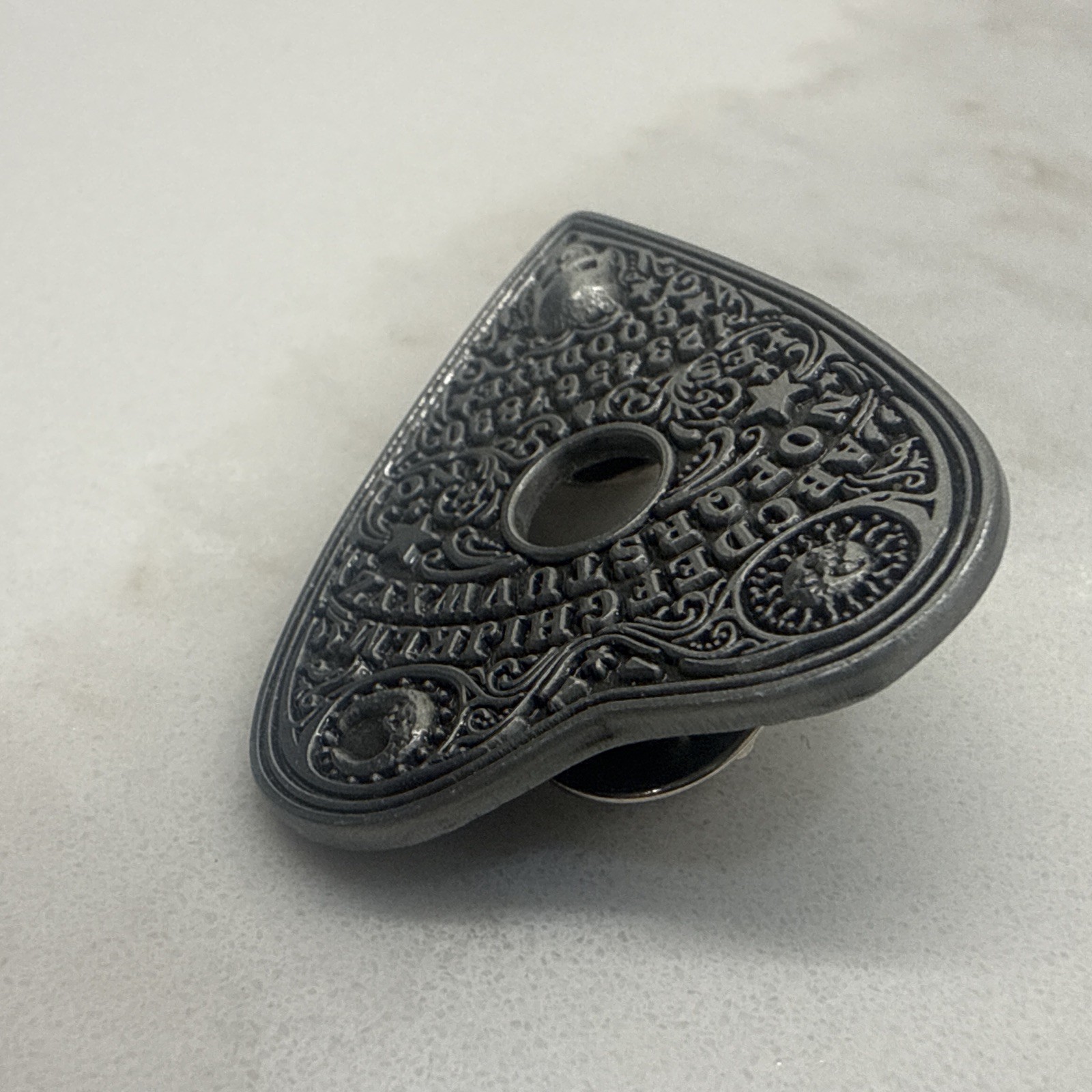 Planchette Style 1pc Metal Pin Double Rubber Backer Ouija Board Fast Shipping!