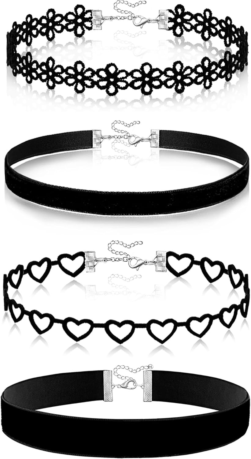 Black Choker Necklace for Women Black Velvet Choker Set Black Choker Necklaces C