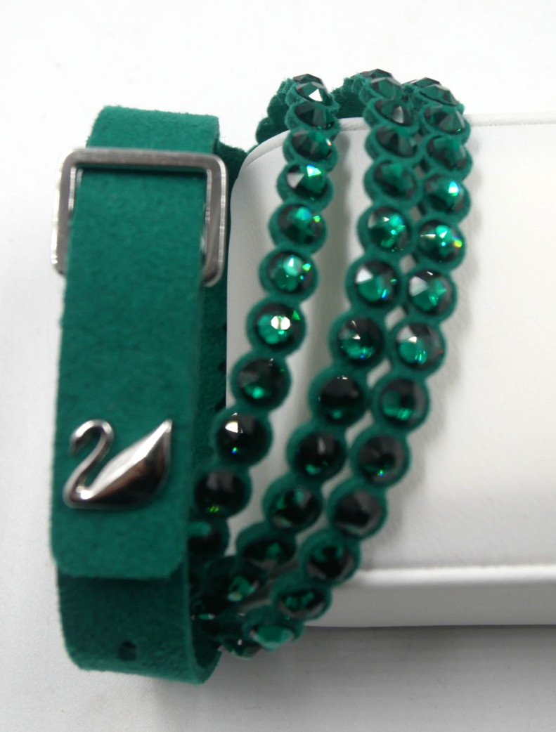 SWAROVSKI SUEDE CRYSTAL SLAKE WRAP BRACELET – NEW UNBOXED STOCK – CHOOSE COLOUR