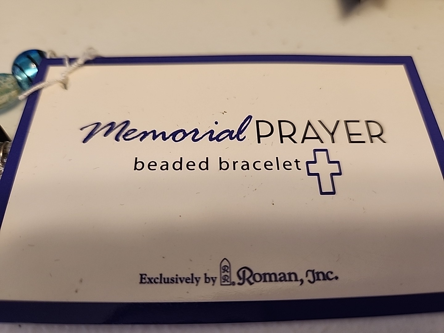 Memorial Prayer Beaded Bracelet Sunlight, Bird, Stars, and Cross by Roman Inc.
