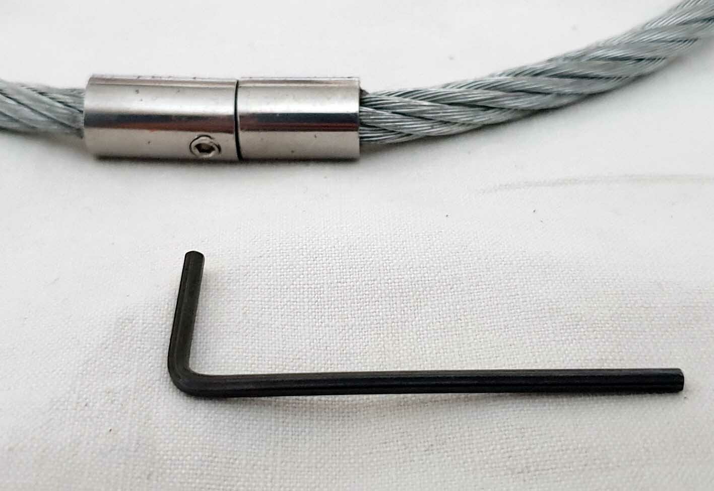 Comfortable Stainless Steel Wire Slave Day Collar Allen Bolt Fetish BDSM UK
