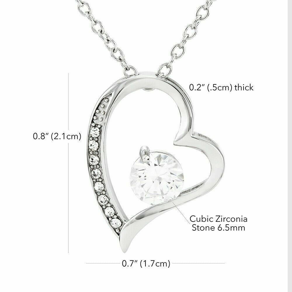 Heart Necklace For Women,Fashion,Pendant,Silver White Gold Finish,Gift,Girls
